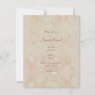 Invitation Perles roses roses élégantes fiançailles de mariag