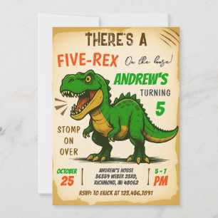Invitation Personal Boy Dinosaur fête d'anniversaire Invitati
