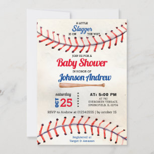 Invitation Personal Sport Baseball Baby Douche petit lâche