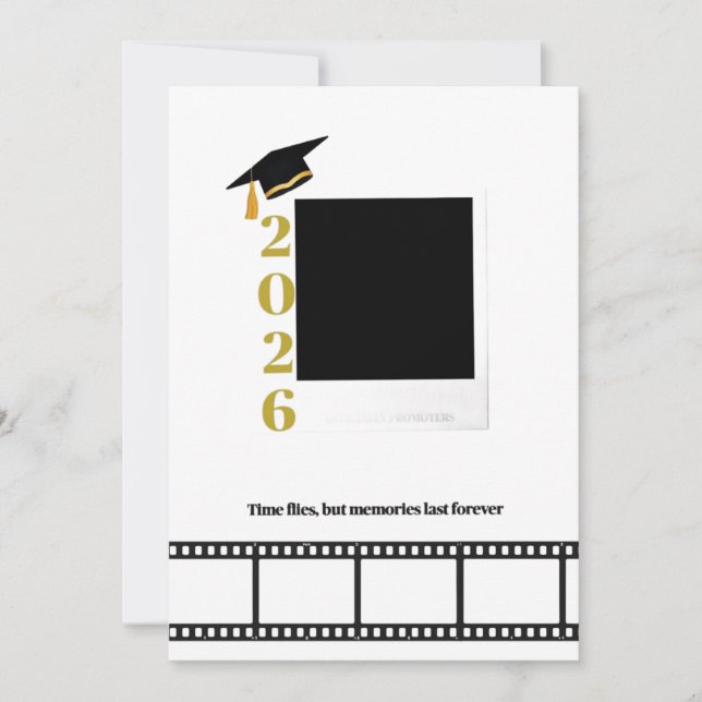Invitation Personalisable photo graduation Card (Devant)
