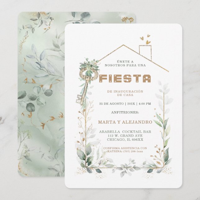 Invitation Personalizadas Para Inauguración y Cumpleaños (Devant / Derrière)