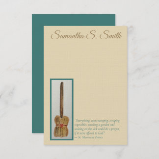 Invitation Personalized Broom - St. Martin de Porres Notecard