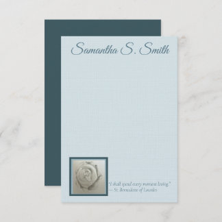 Invitation Personalized Rose Flat Note Card