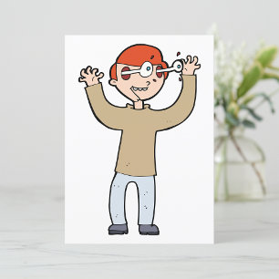 Invitation Personnage de dessin animé aux yeux exorbités