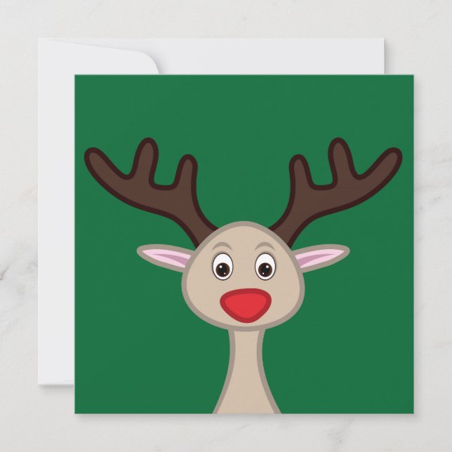 Invitation Personnage de dessin animé Reindeer (Devant)