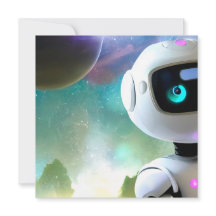 Personnage de Robot Amical Rétro Futuriste