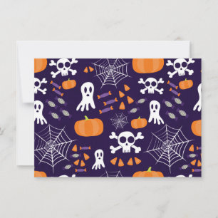 Invitation Personnages amusants et effrayants d'Halloween