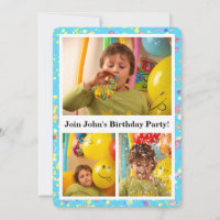 Personnalisable 5x7 Sky Blue Anniversaire Photo Co