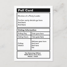 Invitation Personnalisable à une soirée politico