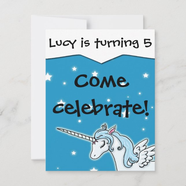 Invitation personnalisable d'anniversaire de (Devant)