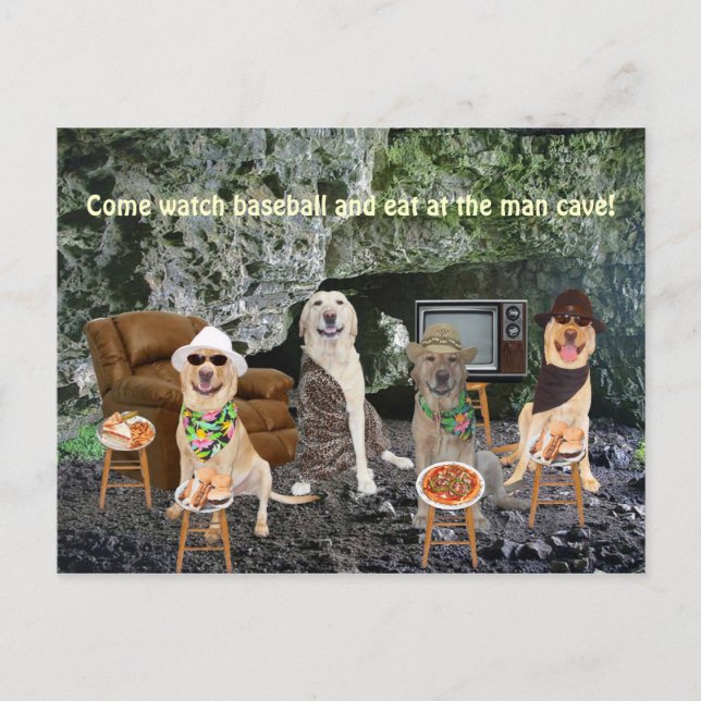 Invitation personnalisable de Grotte Homme (Devant)