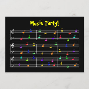 Invitation personnalisable de musique de fête