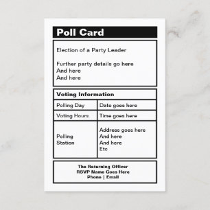 Invitation personnalisable de partie de politicard