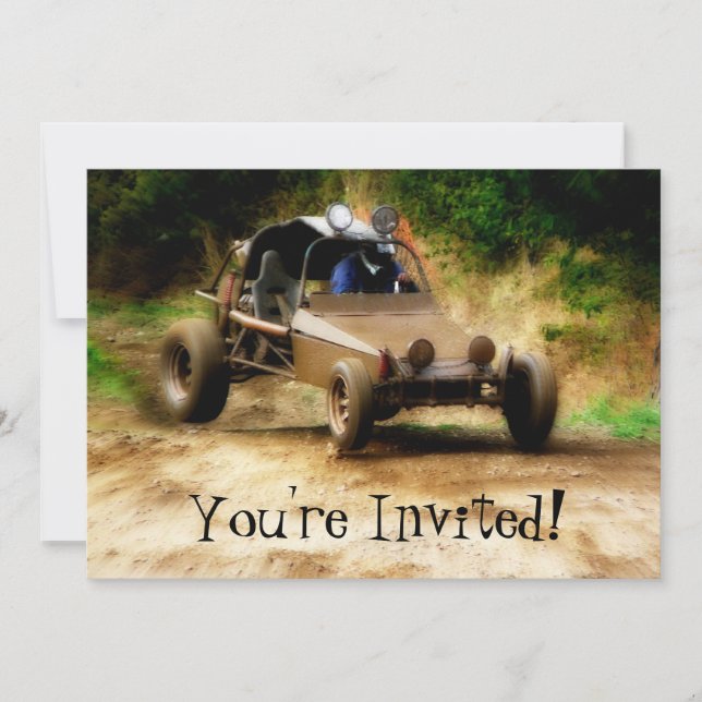 Invitation Personnalisable Dune Buggy Mudfest - Vous êtes inv (Devant)