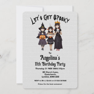 Invitation Personnalisable Obtenons l'anniversaire Éffrayant 