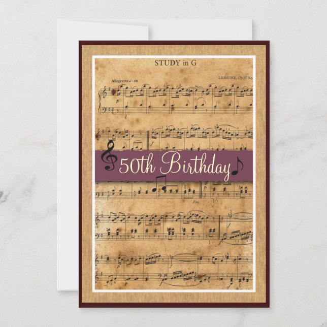 Invitation personnalisable pour fête d'anniversair (Devant)