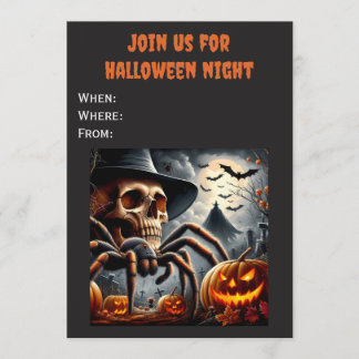 Invitation personnalisable pour la nuit d'Hallowee