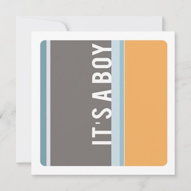 Invitation personnalisable pour une baby shower mo (Devant)