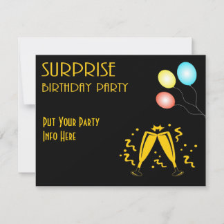 Invitation personnalisable pour une fête d'anniver