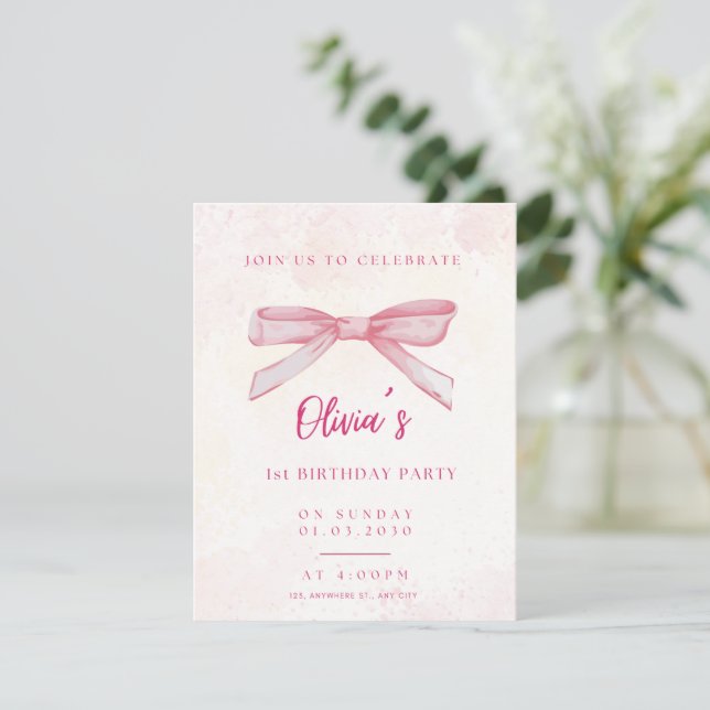 Invitation personnalisable pour une fête d'anniver (Debout devant)