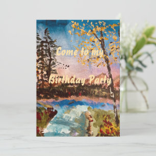 Invitation personnalisable pour une fête d'automne