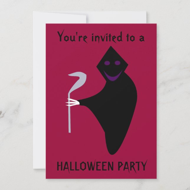 Invitation personnalisable pour une soirée Hallowe (Devant)