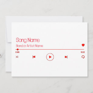 Invitation Personnalisable votre musique préférée