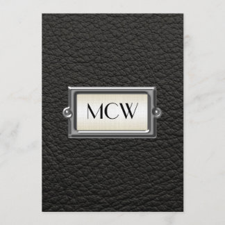Invitation Personnalisation masculine exécutive à 3 lettres m