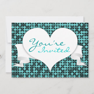 Invitation Personnalisation Turquoise Cool du Coeur de Glam