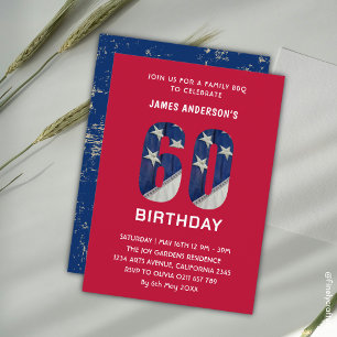 Invitation Personnalisé 60e anniversaire Famille BBQ Party 4 