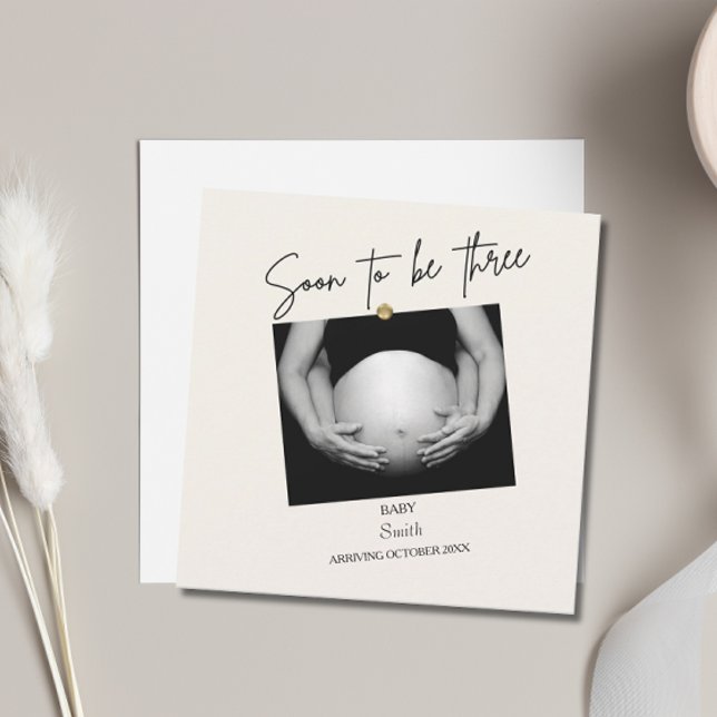 Invitation Personnalisé Bientôt trois (Soon to be three)