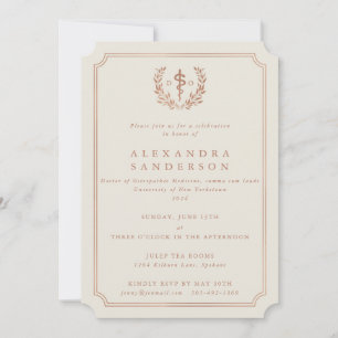 Invitation Personnalisé_Crème + Feuille d'or rose pour la rem