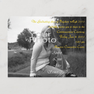 Invitation personnalisé d'obtention du diplôme de