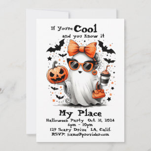Invitation Personnalisé Halloween Ghost Funny Adulte