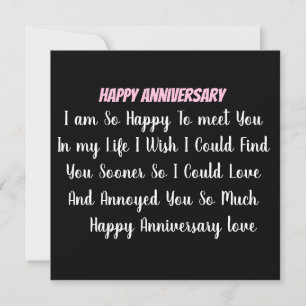 Invitation Personnalisé Happy Anniversary Merci de votre cart