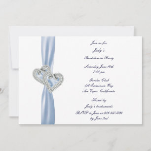 Invitation Personnalisé Ice Blue Hearts Bachelorette Invitati