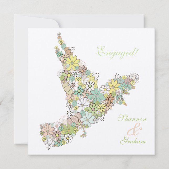 Invitation personnalisé Inséparable fleur de l'eng (Devant)