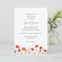 Personnalisé Jardin de pavot rouge Floral Chic Fêt