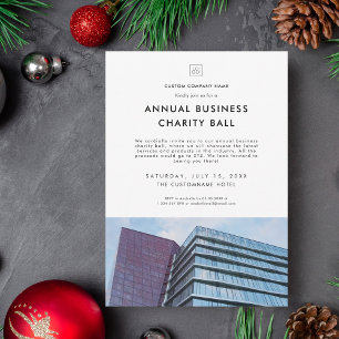Invitation Personnalisé Logo d'entreprise Photo Charity Event