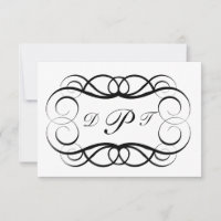 Invitation personnalisé monogramme/note de remerci
