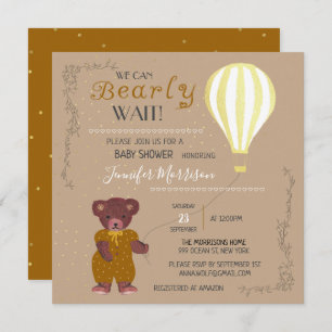 Invitation Personnalisé Nous pouvons attendre Baby shower fil