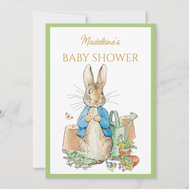 Invitation Personnalisé Pierre le lapin (Devant)