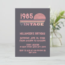 Personnalisé quarante fête vintage de 40e annivers