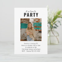 Personnalisé Simple Photo moderne Adulte fête d'an