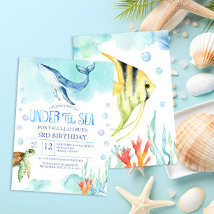 Invitation Personnalisé sous l'Anniversaire de la mer - Ocean