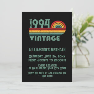 Invitation Personnalisé Trente vintage 30e anniversaire