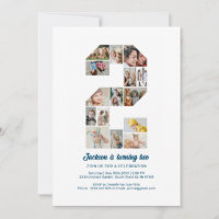 Invitation personnalisée 2e anniversaire Collage p
