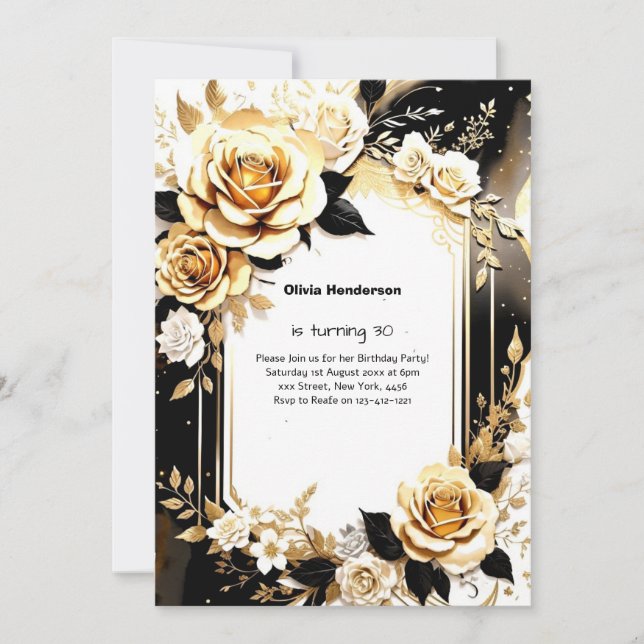 Invitation personnalisée 30e anniversaire (Devant)