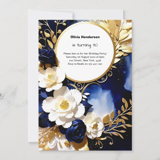 Invitation personnalisée 30e anniversaire (Devant)