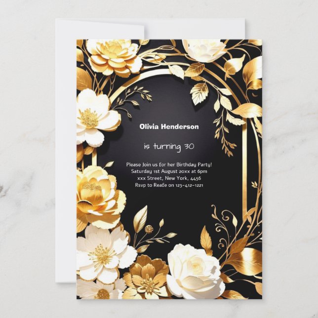 Invitation personnalisée 30e anniversaire (Devant)